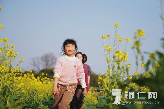 孩子们在油菜花田里玩耍（孙磊 摄）